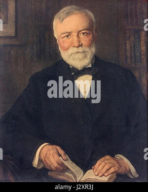 Andrew Carnegie by Francis Luis Mora. Stock Photo