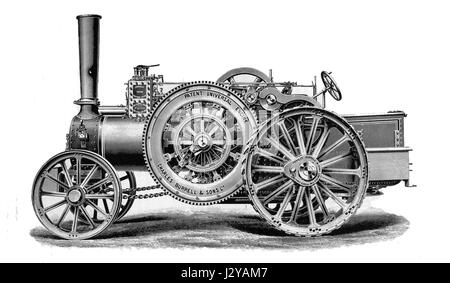 Burrell universal ploughing engine Stock Photo