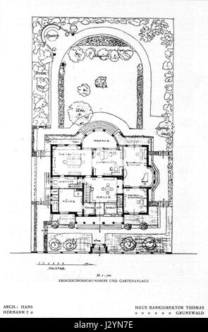 BAW 1916, Haus Thomas, Grundriss Stock Photo