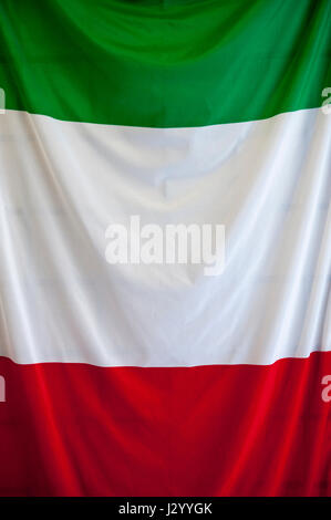 lose up shot of wavy Italian flag Stock Photo