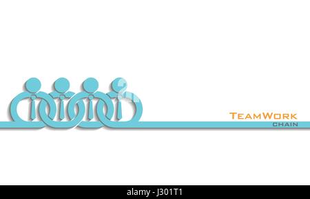 Teamwork concept / partner in chain, vector Stock Vector
