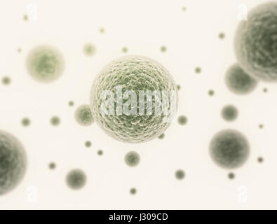 Bacteria cells isolated on white background Stock Photo