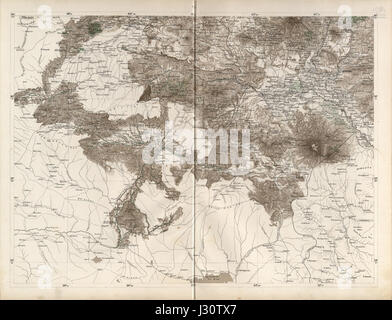 Caucasus map -1869- (10 verst) C-5 Stock Photo