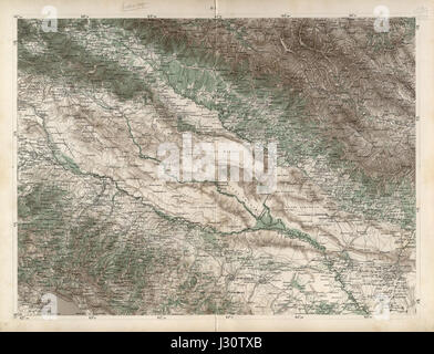 Caucasus map -1869- (10 verst) D-4 Stock Photo