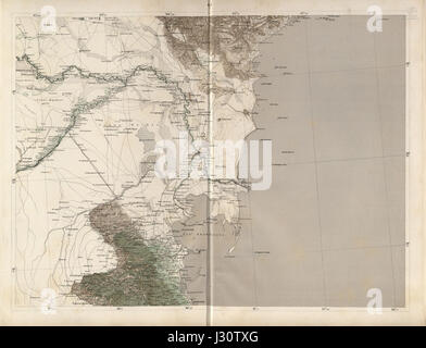 Caucasus map -1869- (10 verst) E-5 Stock Photo