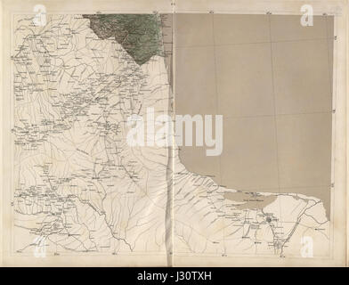 Caucasus map -1869- (10 verst) E-6 Stock Photo