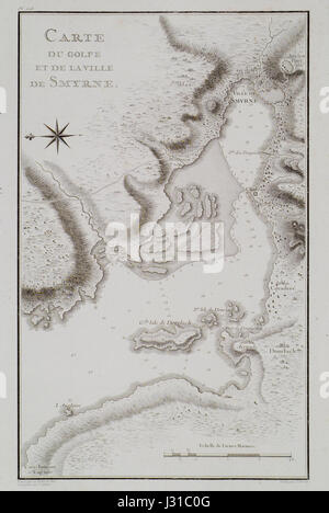 Carte du golfe et de la ville de Smyrne - Choiseul-gouffier Gabriel Florent Auguste De - 1782