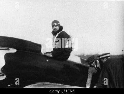 Italo Balbo sale sul suo Fiat N.3 Stock Photo