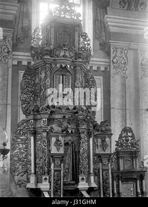 Synagogue Rhodes Torah ark housing the Torah scrolls in The Kahal Shalom Synagogue ...