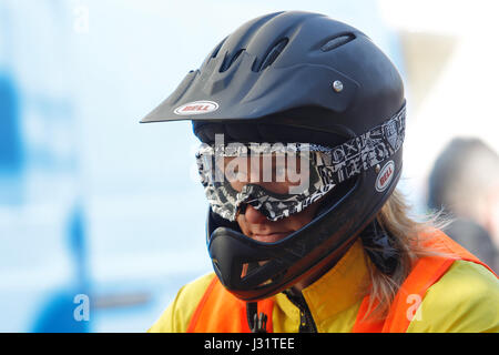 Bydgoszcz, Poland. 1st May, 2017. People are seen taking part in a specially oraganized critical mass cycling event. In Poland the first of May is an official day off and is also called labour day. In cities activities are organized centered around health and active lifestyle. Credit: Jaap Arriens/Alamy Live News Stock Photo