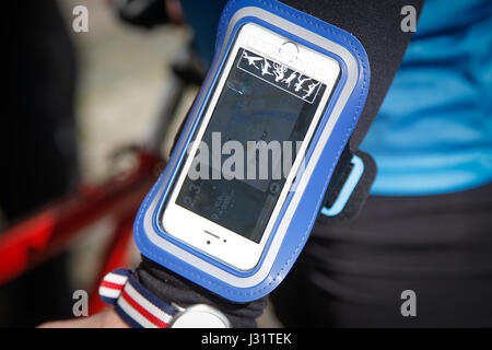 Bydgoszcz, Poland. 1st May, 2017. People are seen taking part in a specially oraganized critical mass cycling event. In Poland the first of May is an official day off and is also called labour day. In cities activities are organized centered around health and active lifestyle. Credit: Jaap Arriens/Alamy Live News Stock Photo