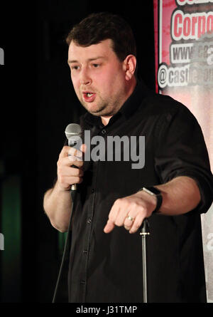 Biggleswade, UK. 01st May, 2017. Craig Murray - from Plusnet broadband TV ad and one of the hottest talents on the UK comedy circuit - performs at Castle Comedy Club, Biggleswade, Bedfordshire on May 1st 2017 Credit: KEITH MAYHEW/Alamy Live News Stock Photo