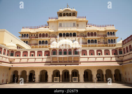 The Chandra Mahal Palace, part of the City Palace of Jaipur in Rajasthan, India. Stock Photo