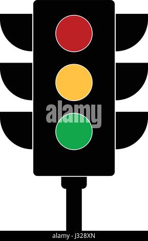 Traffic light signal. Traffic light vector icon Stock Vector