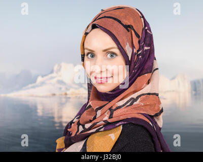 young muslim business woman Stock Photo