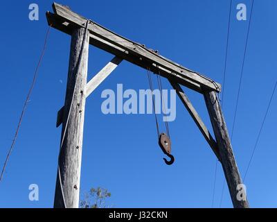 A crane gantry Stock Photo