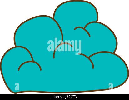 light colored hand drawn silhouette of cloud Stock Vector