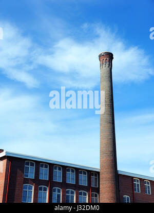 Historic smokestack and building, on the University of South Carolina, has been restored and stabilized for apartment life. Stock Photo