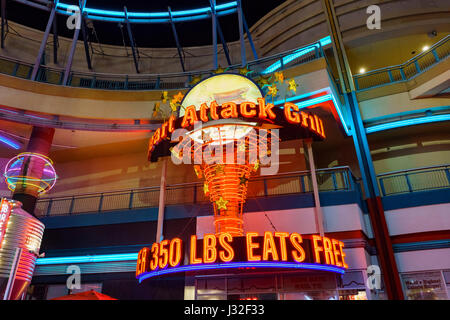 The special Heart Attack Grill restaurant at Downtown Las Vegas, Nevada Stock Photo