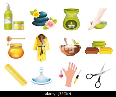 Beauty and Spa Relax Icons Stock Vector