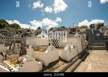 Cemetery at Guadeloupe Stock Photo