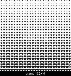 Heart Shape halftone pattern background Stock Vector