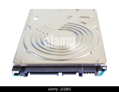Internal hard disk drive of computer for storage data isolated on white background. Stock Photo