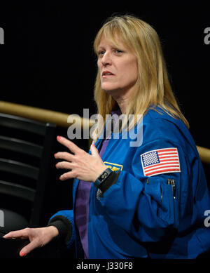 NASA astronaut Kay Hire speaks during the Celebrating Women’s History Month – Getting Excited About STEM event at the Smithsonian's National Air and Space Museum, Tuesday, March 28, 2017 in Washington, DC. Stock Photo