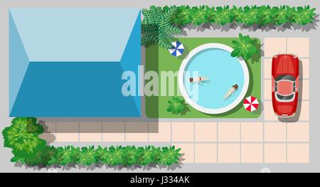 top view of a country Stock Vector