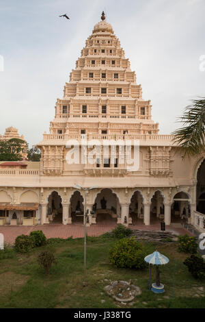 Illustrative image. Pondicherry, Tamil Nadu, India - April 14, 2014 Part of indian temple colorful Stock Photo