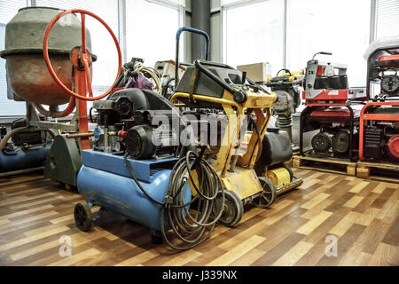 A range of machines in storage room Stock Photo