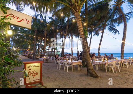 Restaurant La Casita de Papi, Cabarete, Dominican Republic, Antilles, Caribbean Stock Photo