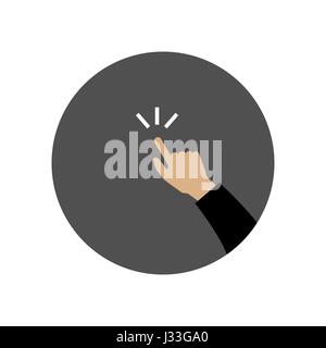 Hand pointing icon. Stock Vector