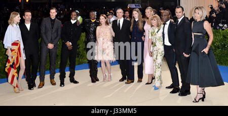 Celebrities attending The Metropolitan Museum of Art Costume Institute Benefit Gala 2017, in New York, USA. PRESS ASSOCIATION Photo. Picture date: Monday 1st May, 2017. See PA Story SHOWBIZ Gala. Photo credit should read: Aurore Marechal/PA Wire Stock Photo