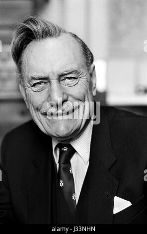 Enoch Powell MP, a British politician 1983 at home London Uk 1980s HOMER SYKES Stock Photo