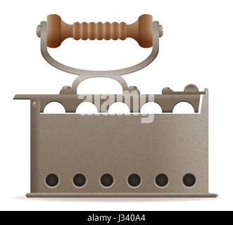 flatiron old retro vintage icon stock vector illustration isolated on gray background Stock Vector