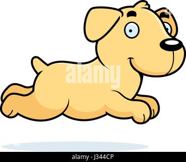 Running Labrador Vector Running and jumping labrador retriever puppy. Black dog silhouette. Pet ...