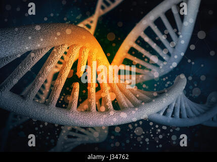 DNA molecules background Stock Photo