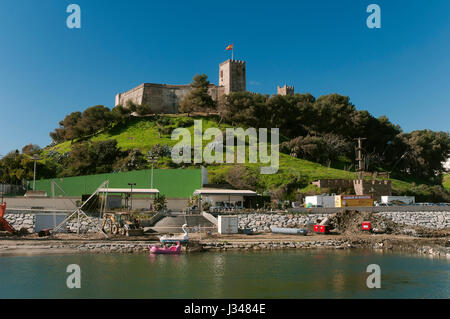 Castle of Sohail (10th century) and Fuengirola river, Fuengirola, Malaga province, Region of Andalusia, Spain, Europe Stock Photo