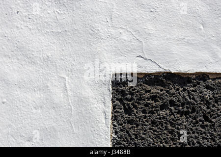 typical wall made seamless from volcanic stone, Lanzarote Stock Photo