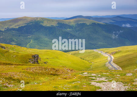 Landscape of Parnag mountains in Romania, Europe Stock Photo