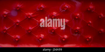 Red Leather Upholstery Elegant Background pattern texture Stock Photo