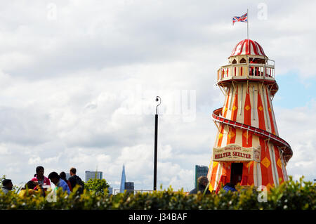 Helter Skelter in London, Royal Borough of Greenwich with copyspace, England, UK Stock Photo
