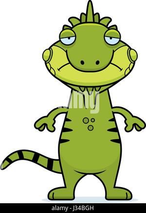 A cartoon illustration of a lizard looking depressed Stock Vector Image ...