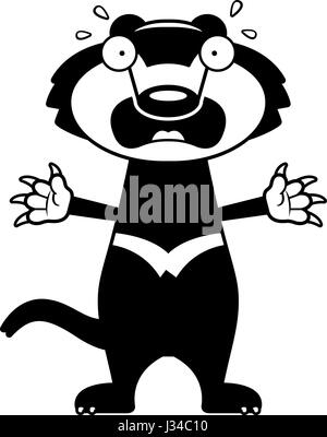 A cartoon illustration of a Tasmanian devil looking sad Stock Vector ...