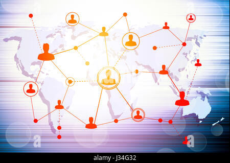 Social networking technologies. Social media concept Stock Photo