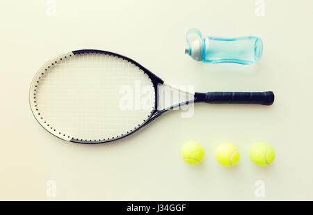 Download Bottle Of Water And Yellow Tennis Ball On The White Line Next To The Stock Photo Alamy PSD Mockup Templates