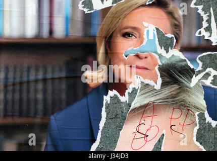 French Election Campaign Posters 2017 Stock Photo