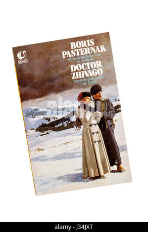 A paperback copy of the Russian novel Doctor Zhivago by Boris Pasternak.  First published in 1957. Stock Photo