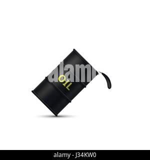 Realistic Oil barrel Stock Vector